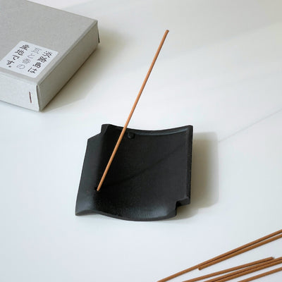 Awaji Kawara Tiles Incense Holder 淡路瓦線香座 (Black 瓦黑)