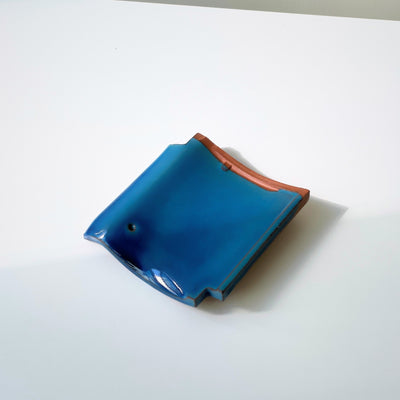 Awaji Kawara Tiles Incense Holder 淡路瓦線香座 (Blue 蒼海藍)